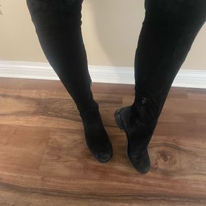 Via Spiga Genuine Leather Suede OTK boots